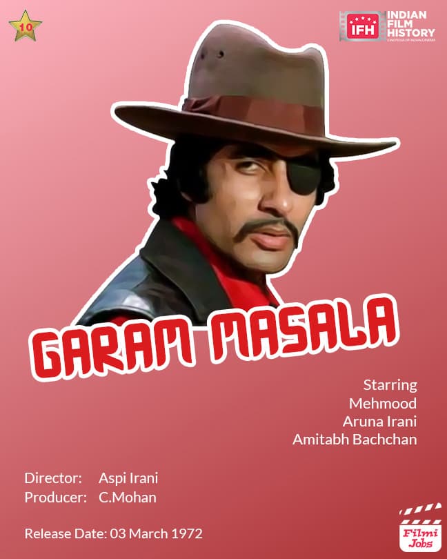 Garam masala  1972,  Amitabh Bachchan, Mehmood, Aruna Irani 
