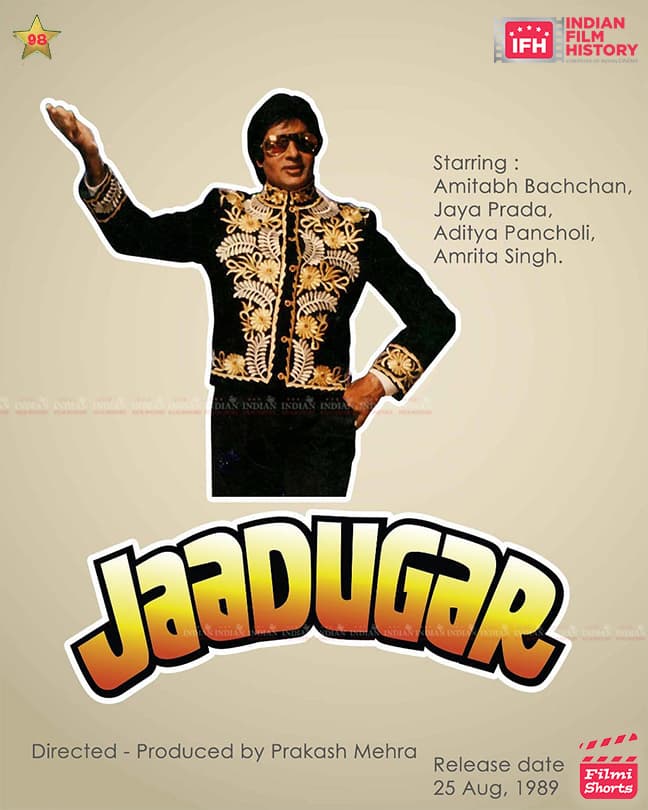 Jaadugar 1989, Amitabh Bachchan, Amrita Singh, Jaya Prada 