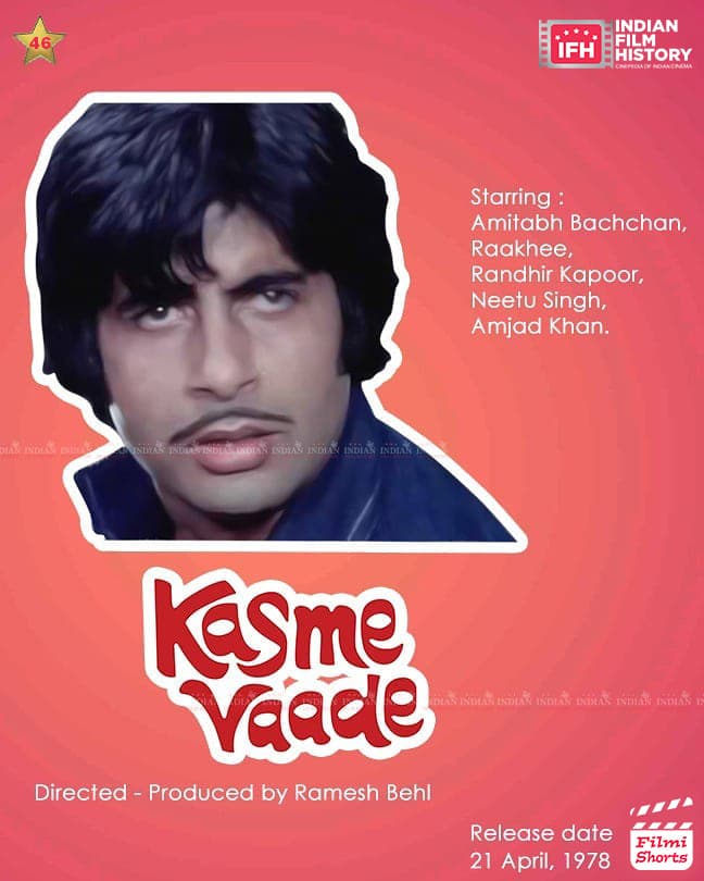 Kasme Vaade 1978, Amitabh Bachchan, Randhir Kapoor, Neetu Singh, Raakhee