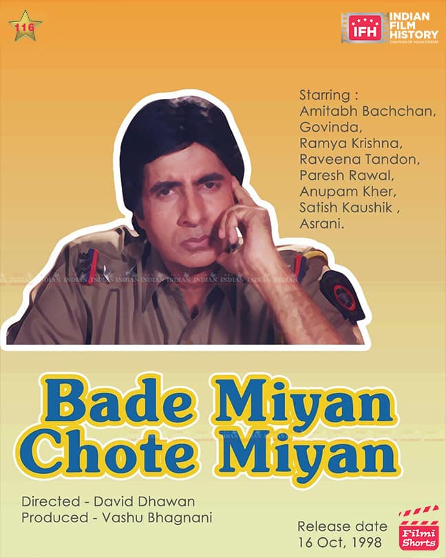 Bade Miyan Chote Miyan 1998, Amitabh Bachchan, Govinda, Raveena Tandon, Ramya Krishnan