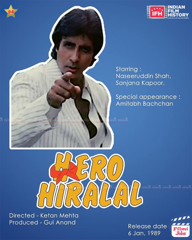 Hero Hiralal 1988, Amitabh Bachchan, Naseeruddin Shah, Sanjana Kapoor