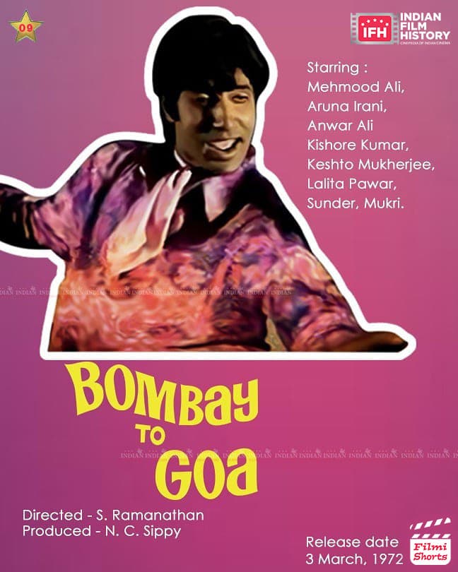 Bombay to Goa 1972, Amitabh Bachchan, Shatrughan Sinha, Mehmood, Anwar Ali, Aruna Irani, Lalita Pawar