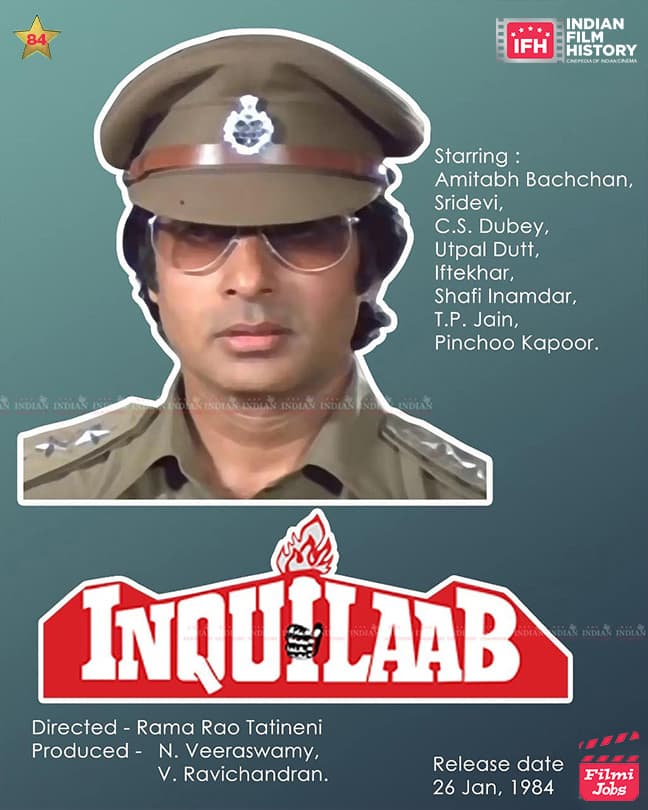 Inquilaab 1984, Amitabh Bachchan, Sridevi