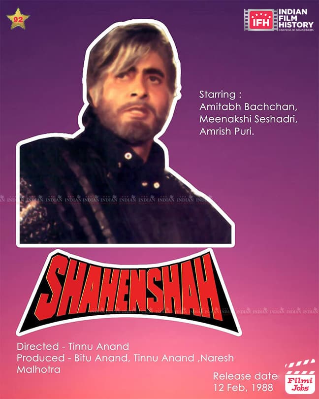 Shahenshah  1988, Amitabh Bachchan, Meenakshi Sheshadri 