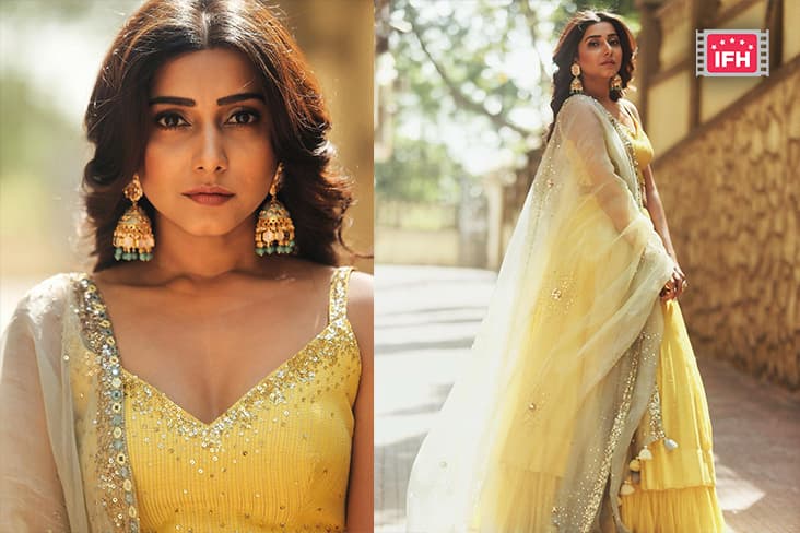 Gauri Nalawade Looks Stunning In A Yellow Outfit As She Kicks Starts The Promotions Of 'Godavari'