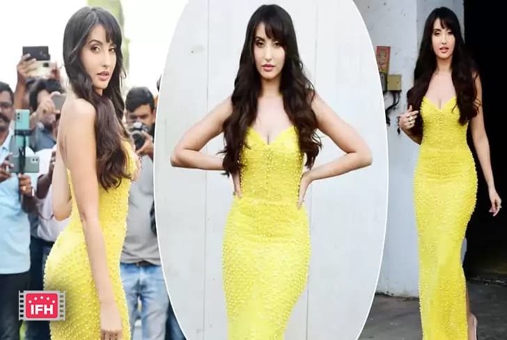 Nora Fatehi Wreaks Havoc In Thigh-High Slit Gown