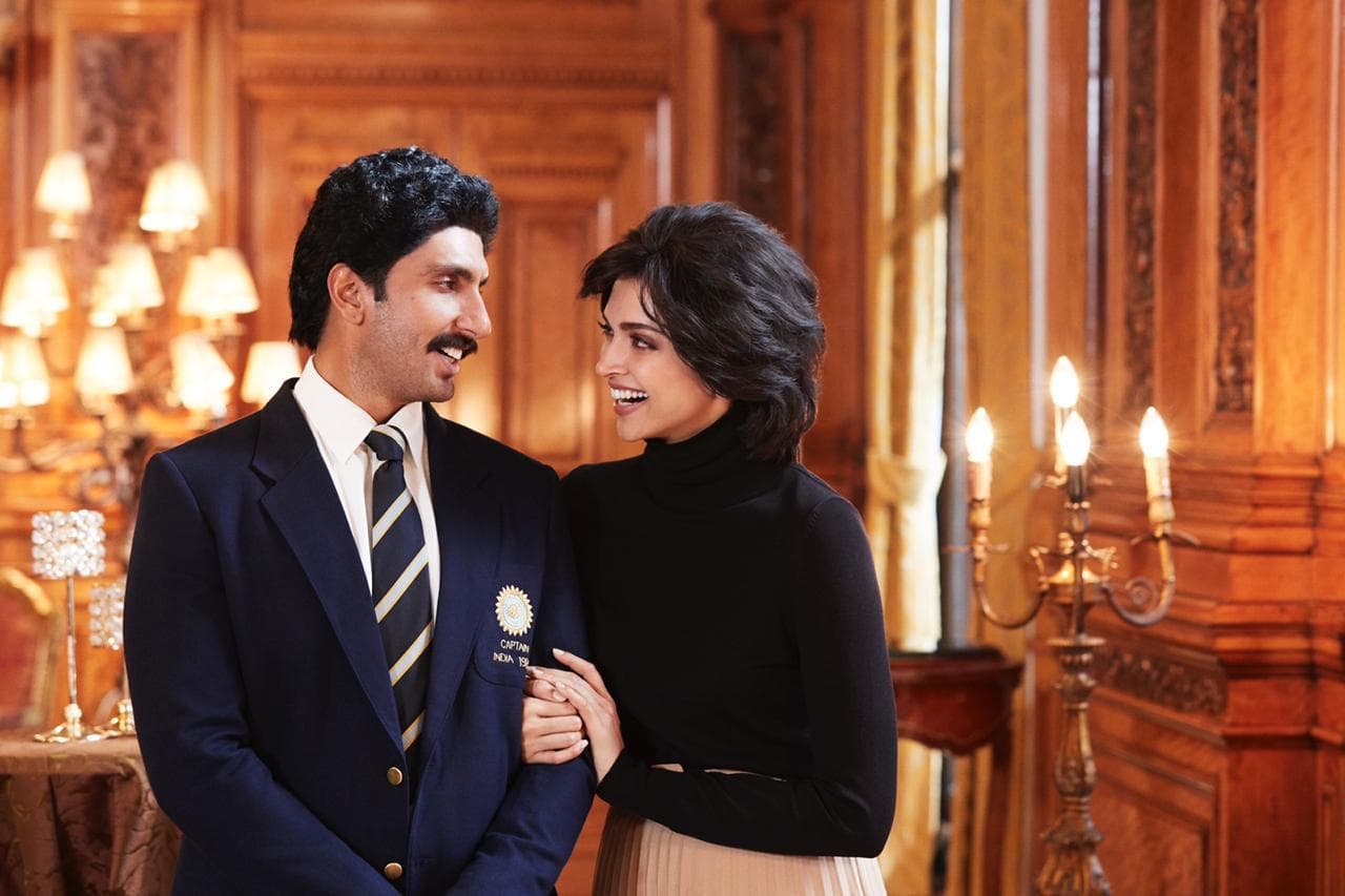 Ranveer Singh And Deepika Padukone In A Still From 83'