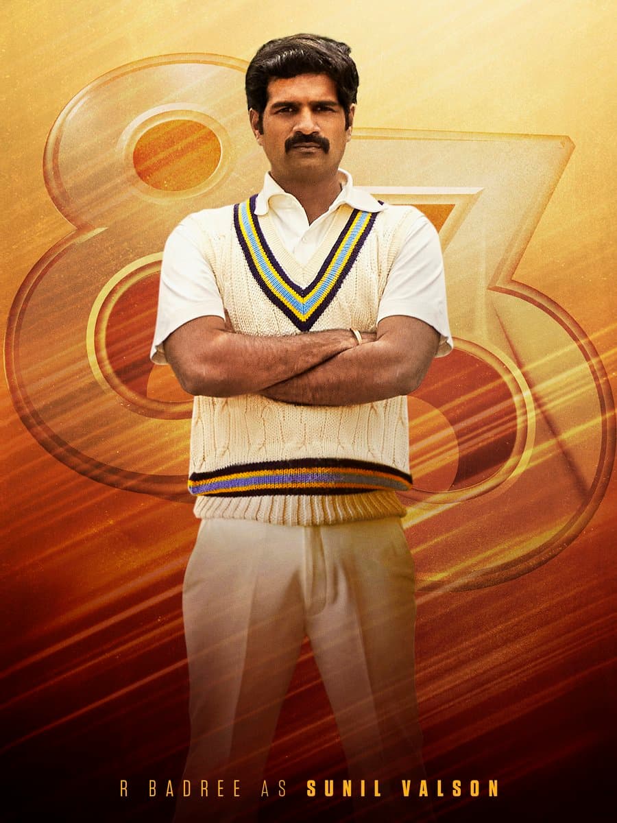 R Badree as Sunil Valson 83 The Film