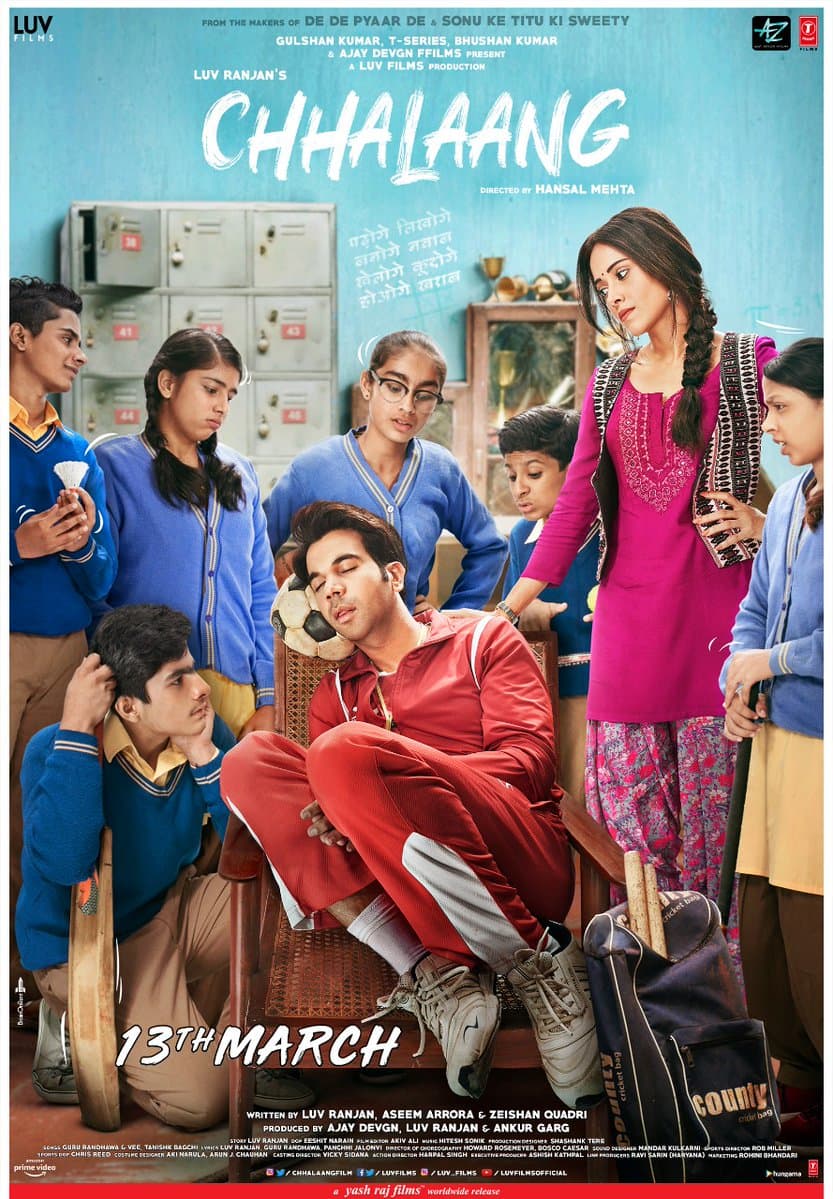 Chhalaang 2020 Rajkummar Rao and Nushrat Bharucha