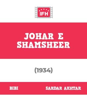Johar E Shamsheer (1934) poster