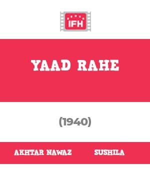 Yaad Rahe (1940) poster
