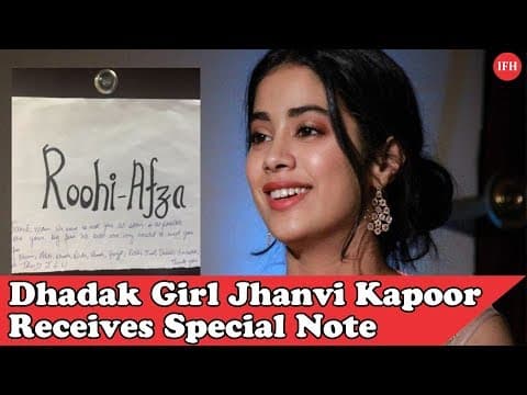 Dhadak Girl Jhanvi Kapoor Receives Special Note | Indian Film History