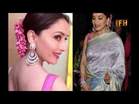 Madhuri Dixit Looks Stunning At A Wedding Reception