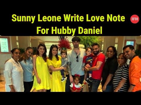 Sunny Leone Write Love Note For Hubby Daniel