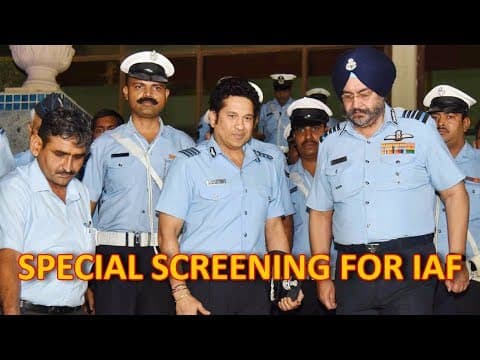 Sachin Tendulkar Attends The Screening Of His Biopic With IAF | IFH