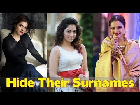 Bollywood Celebs Who Removed Their Surnames | Indian Film History