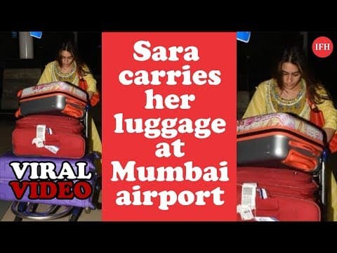 Sara Ali Khan Carry Luggage Trolley At Airport Video Goes Viral