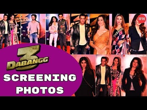 Celebs At Dabangg 3 Screening Photos