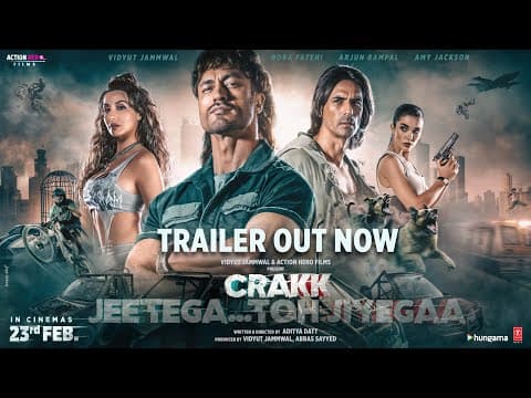 Vidyut Jammwal And Arjun Rampal Face Off In Action-Packed Crakk Trailer- Set To Hit Theaters on Feb 23