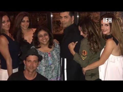 Hrithik Roshan And Sussanne Party Together With Karan Johar | IFH