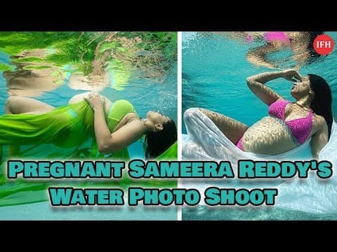 Pregnant Sameera Reddy's Water Photo Shoot | Indian Film History