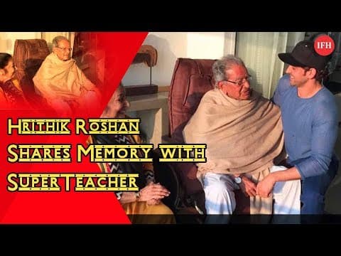 Hrithik Roshan Shares Memory With SuperTeacher | Indian Film History
