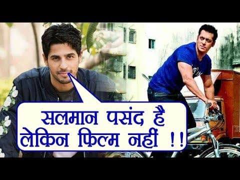 Salman Khan Race 3 REJECTED By Sidharth Malhotra | IFH