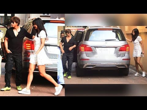 Shahrukh Khan & Katrina Kaif Snapped At Restaurant Bandra