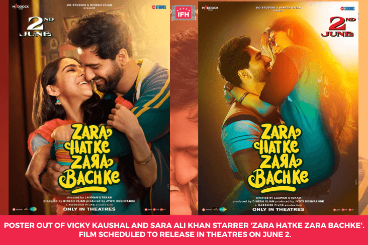 Poster Out Of Vicky Kaushal And Sara Ali Khan Starrer 'Zara Hatke Zara Bachke'. Film Scheduled To Release In Theatres On June 2.