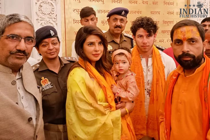 Priyanka Chopra, Nick Jonas, And Malti Marie Visits Ram Mandir In Ayodhya