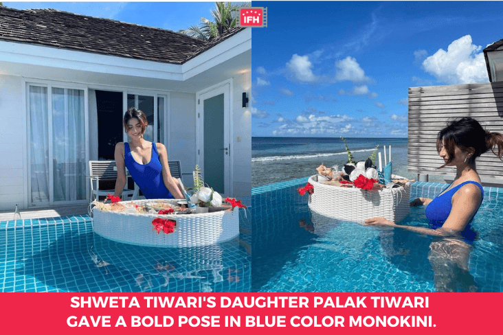Shweta Tiwari's Daughter Palak Tiwari Gave A Bold Pose In Blue Color Monokini.