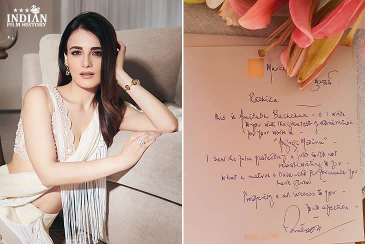 Throwback Thursday When Radhika Madan Received An Special Note From Amitabh Bachchan