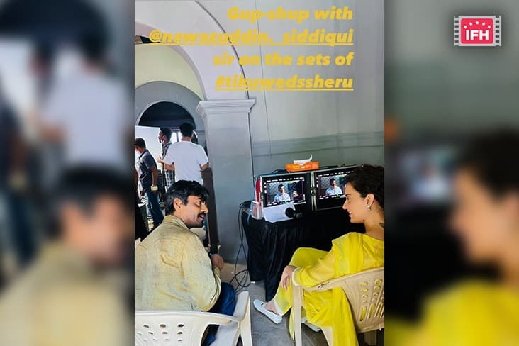 Kangana Ranaut Bonds With Nawazuddin Siddiqui On The Sets Of Tiku Weds Sheru, Shares Pictures