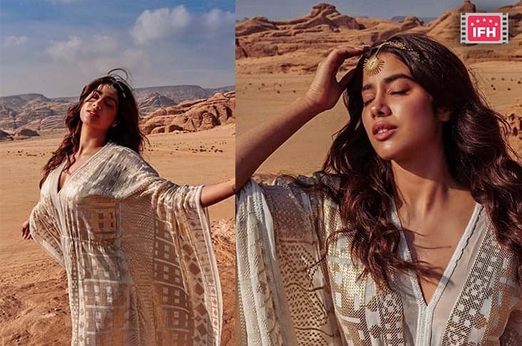 Janhvi Kapoor Looks Smoking Hot In A Manish Malhotra Kaftan In The Desert Of Saudi Arabia