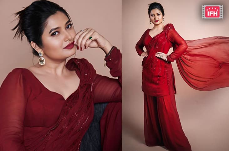Prajakta Mali Looks Stunning In Her Latest Pictures Wearing Gorgeous Maroon Ethnic Attire