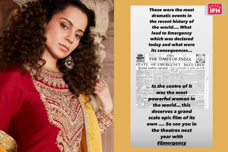 Kangana Ranaut shares a powerful message on her upcoming film ‘Emergency’