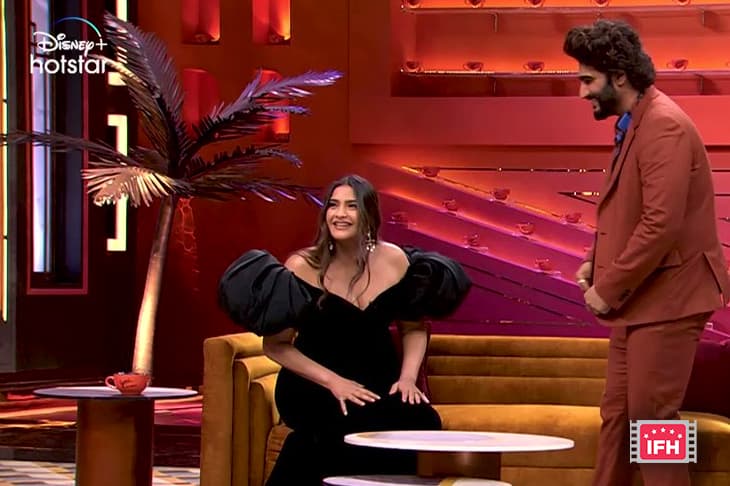 Sonam Kapoor Shows Her Pregnancy Glow While Arjun Kapoor Asks, “What Kind Of Sister Are You?” On Koffee With Karan 7