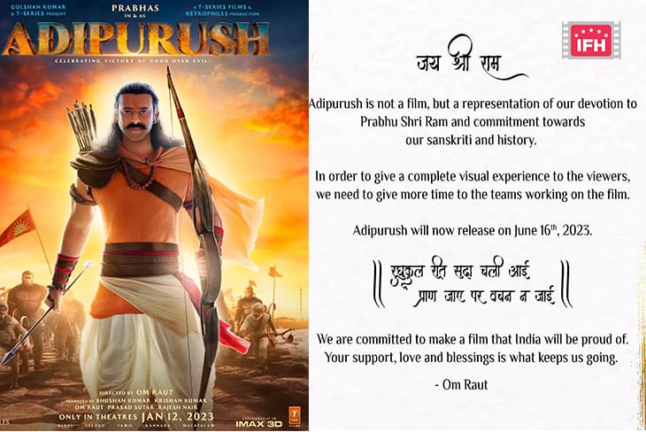 Om Raut Announces New Release Date Of Prabhas And Kriti Sanon Starrer 'Adipurush'