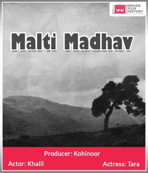 Malti Madhav (1922) poster