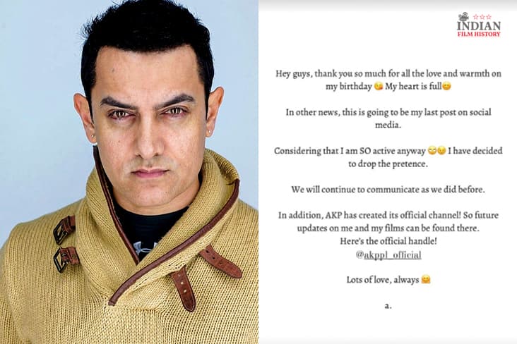 Aamir Khan Writes, “This Is My Last Post On Social Media” Fans Curious