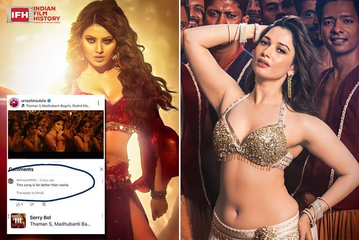 Actress Urvashi Rautela Once Again Grabbed Attention As She Compared Her Song ‘Sorry Bol’ To Tamannah Bhatia’s ‘Nasha’