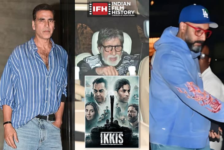 Akshay, Amitabh And Abhishek Attend Ikkis Screening In Mumbai