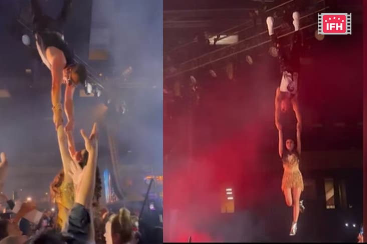 Akshay Kumar Lifted Mouni Roy In The Air In A Live Performance.