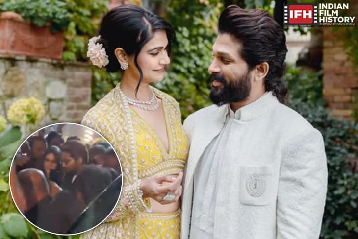 Allu Arjun Protects Wife Sneha Reddy As Fans Mob Them At Hyderabad Cafe