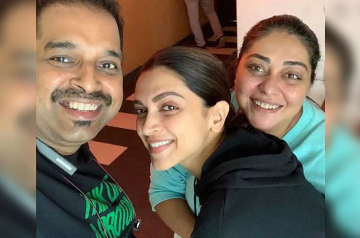 Deepika Padukone clicked with her Chhapaak director