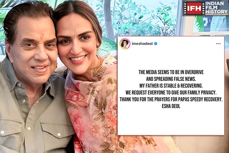 Dharmendra Is ‘Stable And Recovering’, Confirms Esha Deol; Calls Out False Media Reports