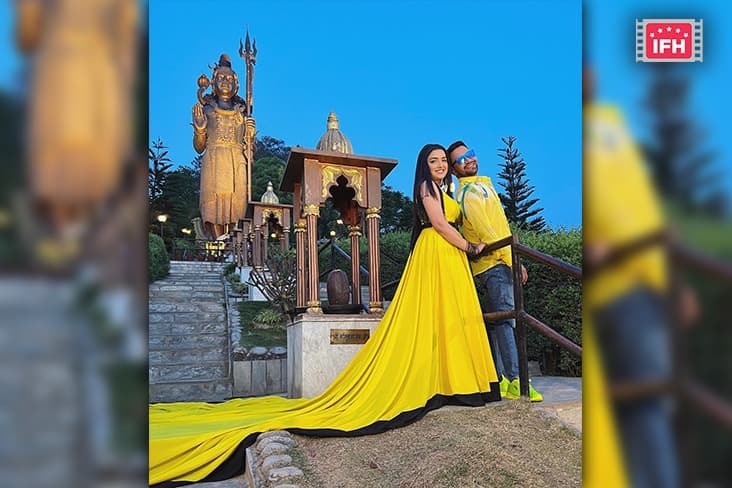 Dinesh Lal Yadav Shares A Romantic Picture With His Nirahua Banal Karodpati Co-Star Aamrapali Dubey