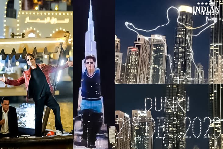 Dunki Lights Up Dubai's Skyline Shah Rukh Khan Strikes His Iconic Pose With Trailer Screening On Burj Khalifa