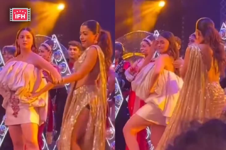 Film Stars Alia Bhatt And Rashmika Mandanna Rocked The Internet By Dancing Together On The Song Naatu Naatu At NMACC Event.