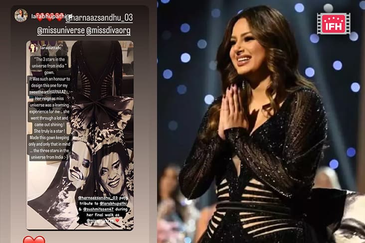 Harnaaz Sandhu Paid Tribute To Sushmita And Lara On The Miss Universe Stage.